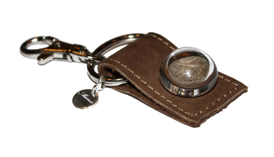 Sleutelhanger leer met haar